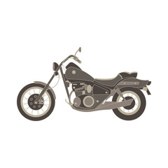 Fototapeta na wymiar Vector motorcycle flat icon . Motorbike vintage illustration design isolated. 