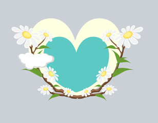 Floral Heart Banner