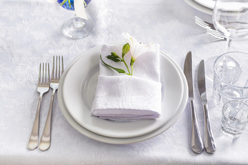 Beautiful table set for some festive event