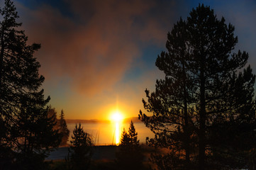 Sunrise in West Thumb