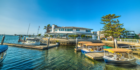 Boats in Balboa Island