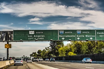Foto auf Alu-Dibond 101 Autobahn in Los Angeles © Gabriele Maltinti