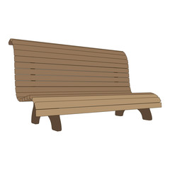 Bench park vector vintage isolated background wooden illustration old