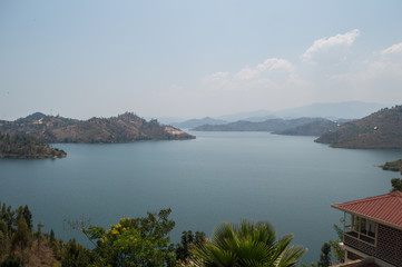 Fototapeta na wymiar View onto Lake Kivu, Kibuye, Rwanda