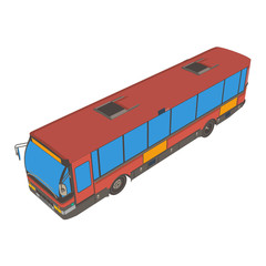 Bus red London vector vehicle isolated van transport illustration city