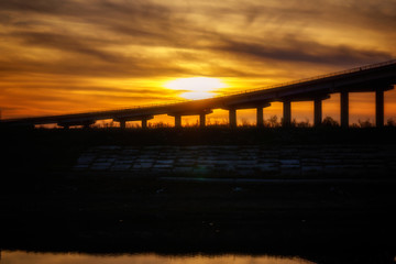 Bridge sunset
