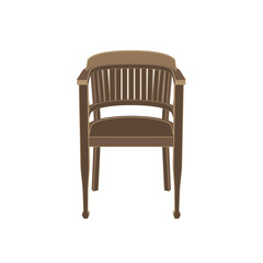 Chair wooden vector isolated furniture illustration white vintage background interior classic