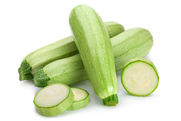 Marrow squash on white