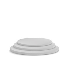 Podium round stage realistic vector template circle 3d empty pedestal illustration