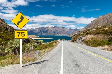 Foto op Plexiglas Weg naar Lake Hawea, Nieuw-Zeeland © Stephane Pothin