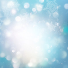 Christmas Background with Lights and Snowflakes. EPS 10 vector