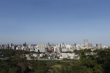 Fototapeta na wymiar 仙台市　青葉城址からの景観