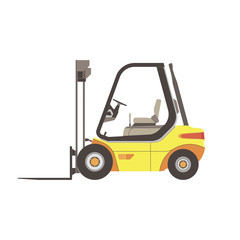 Forklift icon truck vector warehouse isolated illustration lift cargo loader box