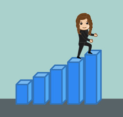 Businesswoman on Graph