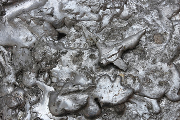 incredible landscape of molten metal