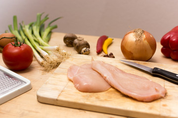 Zubereitung von Hähnchenfleisch - Kochen