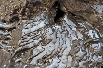 incredible landscape of molten metal