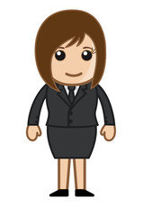 Beautiful Cartoon Female Employee