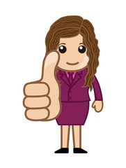 Businesswoman Showing Thumbs Up