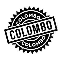 Colombo rubber stamp. Grunge design with dust scratches. Effects can be easily removed for a clean, crisp look. Color is easily changed.