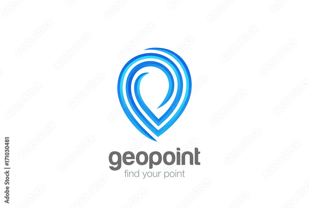 Poster map geo point locator navigation logo vector. gps navigator