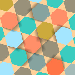 Hexagons Vintage Pattern Design