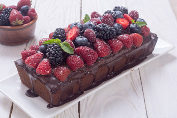 Homemade chocolate cake