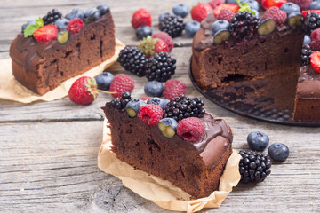 Homemade chocolate cake