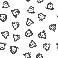 Monkey seamless pattern. Vector illustration