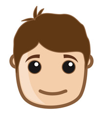 Smiling Cartoon Man Face