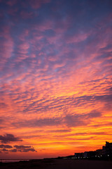 burning sky at sunset