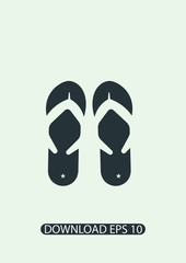 Flip flops icon, Vector