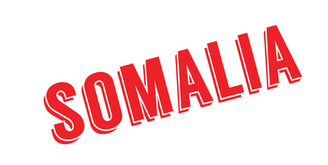 Somalia rubber stamp. Grunge design with dust scratches. Effects can be easily removed for a clean, crisp look. Color is easily changed.