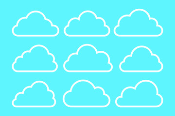 Cloud isolated, logo vector on white background