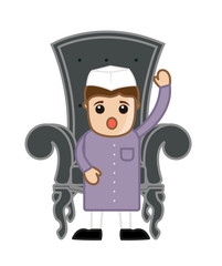 Fat Cartoon Politician Character