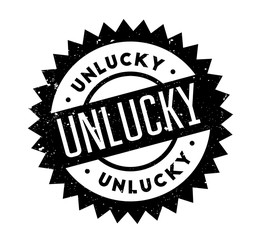 Unlucky rubber stamp. Grunge design with dust scratches. Effects can be easily removed for a clean, crisp look. Color is easily changed.