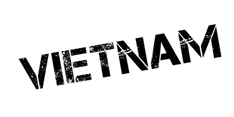 Obraz premium Vietnam rubber stamp. Grunge design with dust scratches. Effects can be easily removed for a clean, crisp look. Color is easily changed.