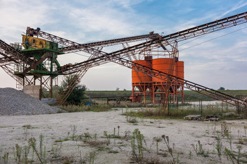 Fototapeta premium river dredging plant