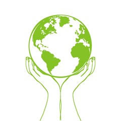 планета земля в руках