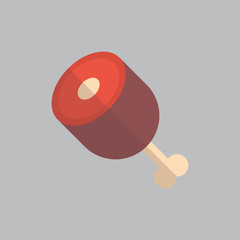 Ham Icon Oktoberfest Festival Concept Flat Vector Illustration