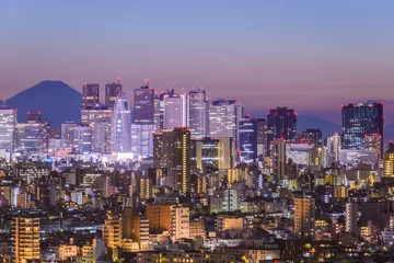 Foto op Plexiglas Tokyo, Japan cityscape with Fuji. © SeanPavonePhoto