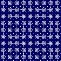 Seamless pattern of Snowflakes