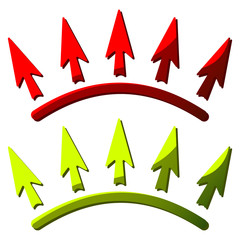 vector icons of arrows
