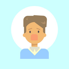 Male Screaming Emotion Profile Icon, Man Cartoon Portrait Face Vector Illustration