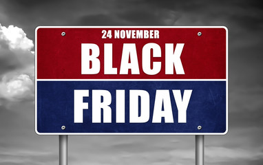 Black Friday - road sign