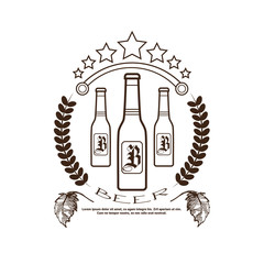 Oktoberfest Beer Festival Logo Holiday Decoration Posters Design Flat Vector Illustration