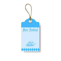 Oktoberfest Tag German Beer Festival Flyer Design Icon Flat Vector Illustration