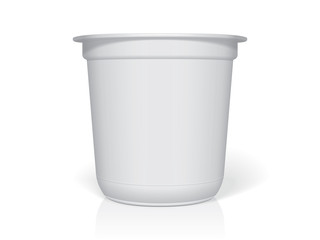 Plastic cup for your design and logo. It's easy to change colors. Mock Up. Vector template