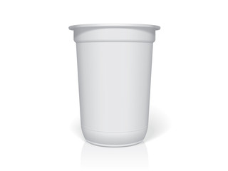 Plastic cup for your design and logo. It's easy to change colors. Mock Up. Vector template