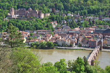 Fototapeta na wymiar Heidelberg vom Philosophenweg